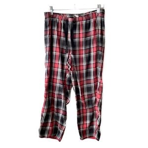 Loft sleep pants red plaid cropped